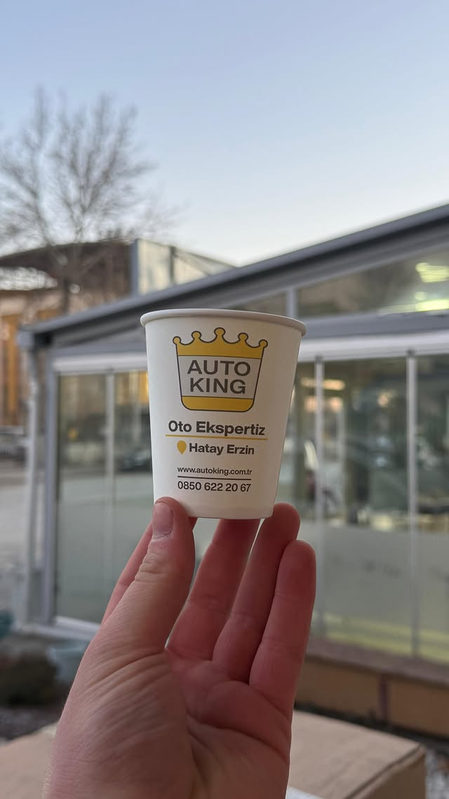 Auto King baskılı karton bardak
